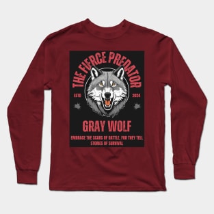 Gray Wolf Long Sleeve T-Shirt